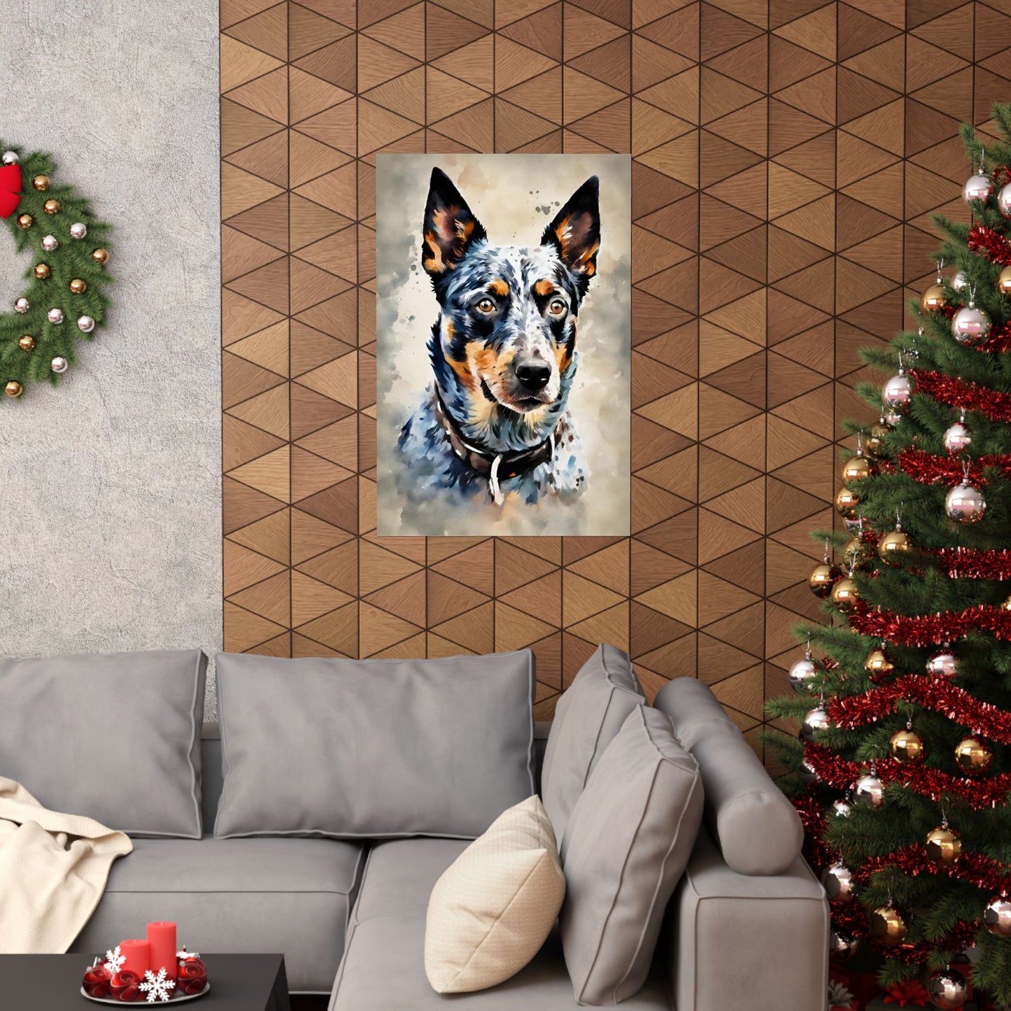 Dogs Australian Blue Heeler 02 Matte Vertical Poster