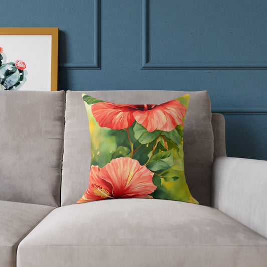 Hibiscus 01 Poly Pillow - Natures Beauty Design
