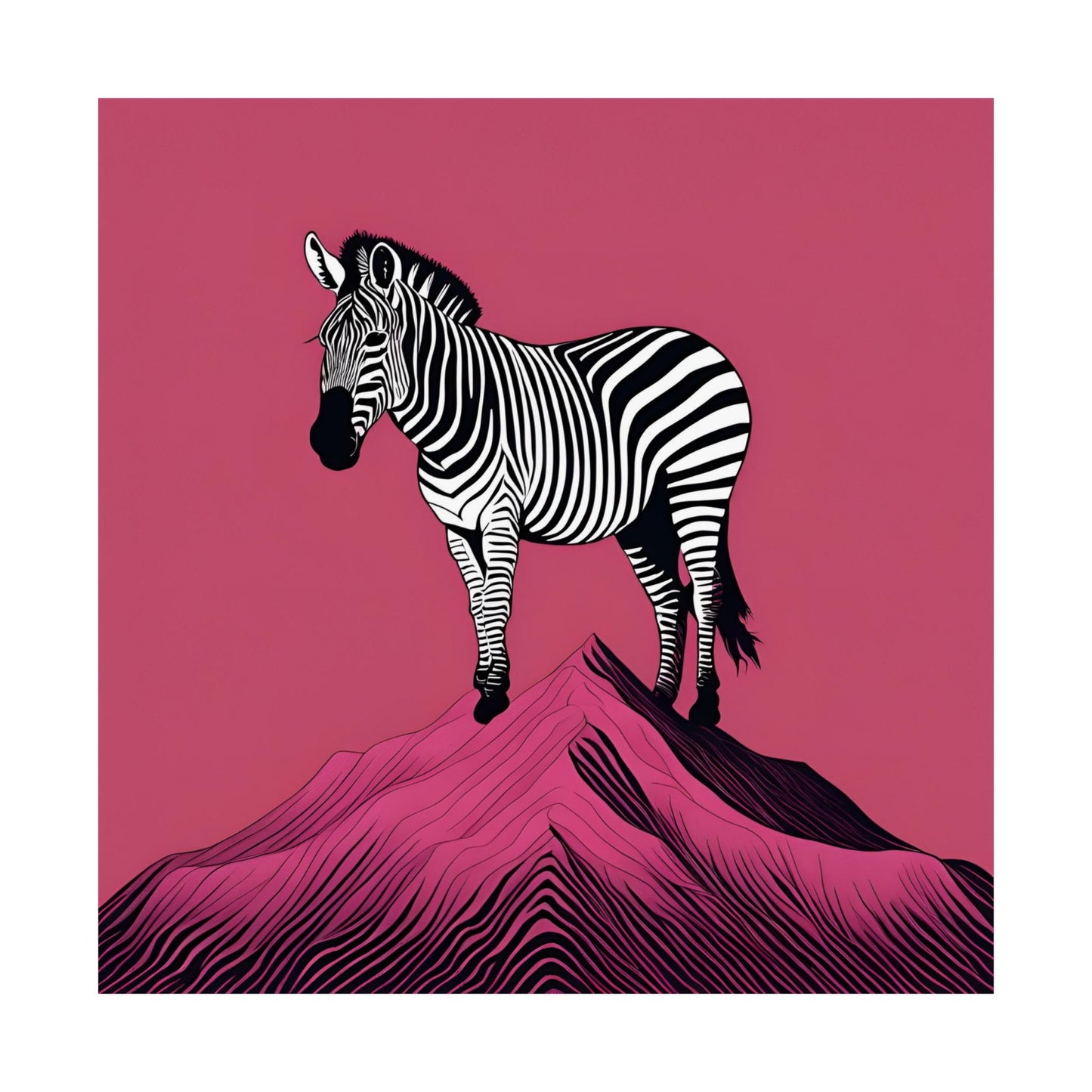 Lone Collection Zebra 10 Matte Square Posters