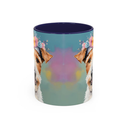 Fox Terrier 02 Accent Coffee Mug - Dog Lover Gift