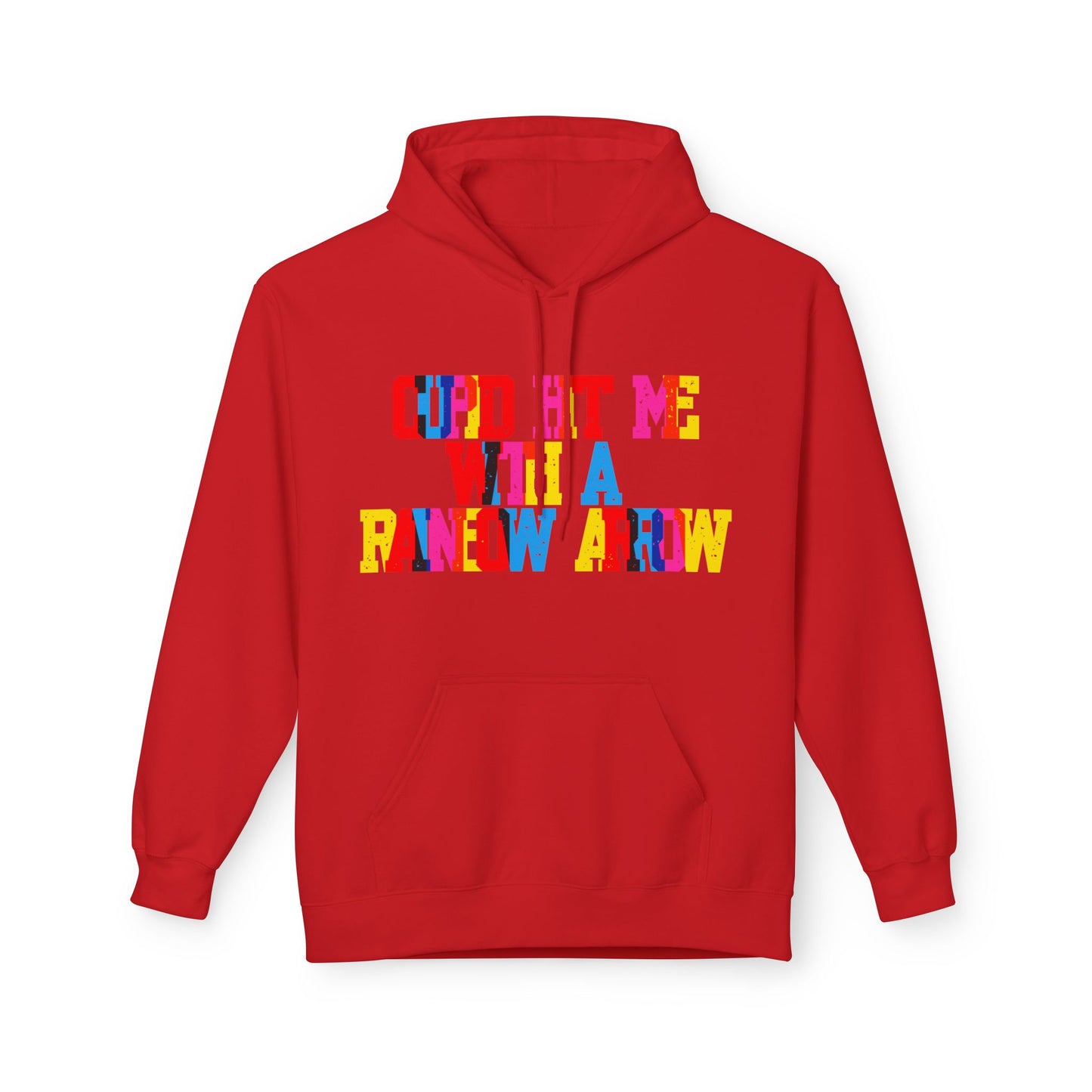 Cupid Hit Me With A Rainbow Arrow Unisex Valentines Hoodie