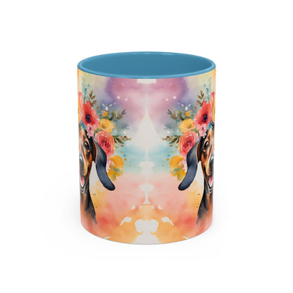 Dachshund 02 Accent Coffee Mug - Dog Lover Gift