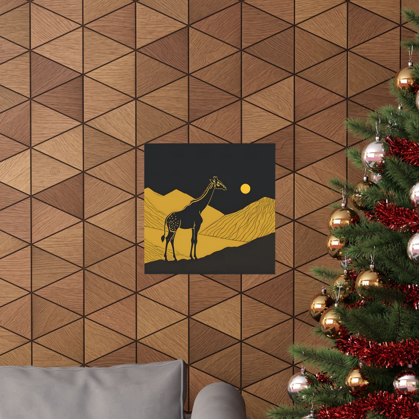 Lone Collection Giraffe 6 Matte Square Posters