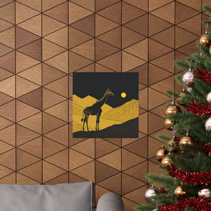 Lone Collection Giraffe 6 Matte Square Posters