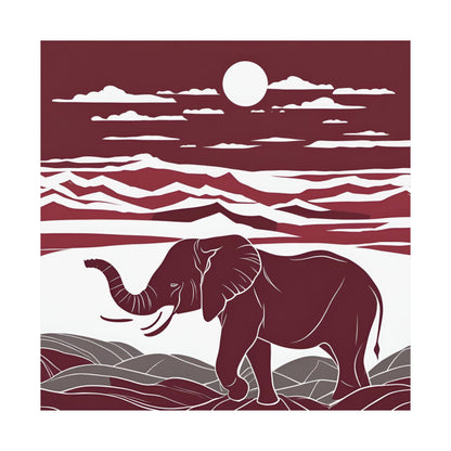 Lone Collection Elephant 10 Matte Square Posters