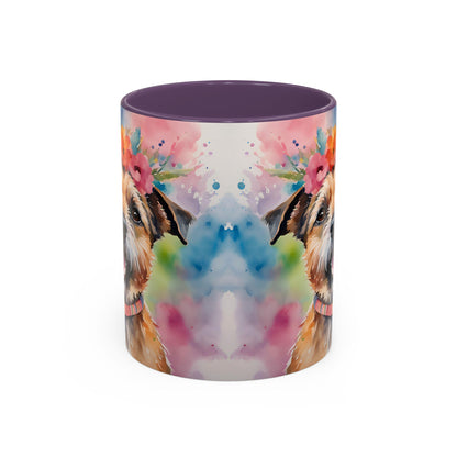 Border Terrier 04 Accent Coffee Mug - Dog Lover Gift