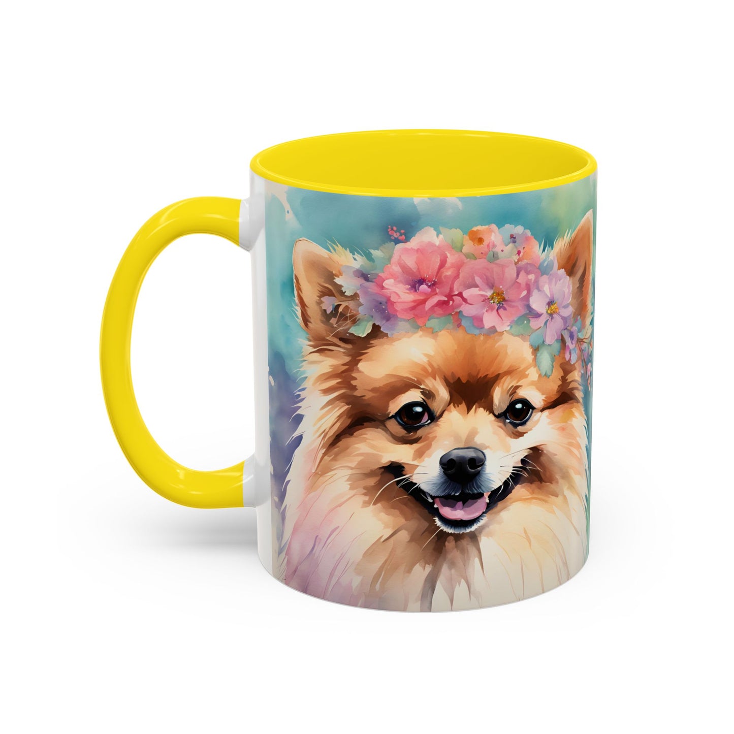 Pomeranian 03 Accent Coffee Mug - Dog Lover Gift