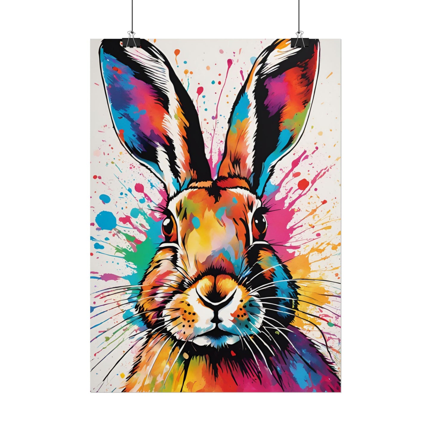 Multicolored Hare 2 Matte Poster