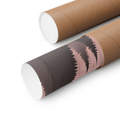 Lonely Forest Pink 4 Matte Square Posters