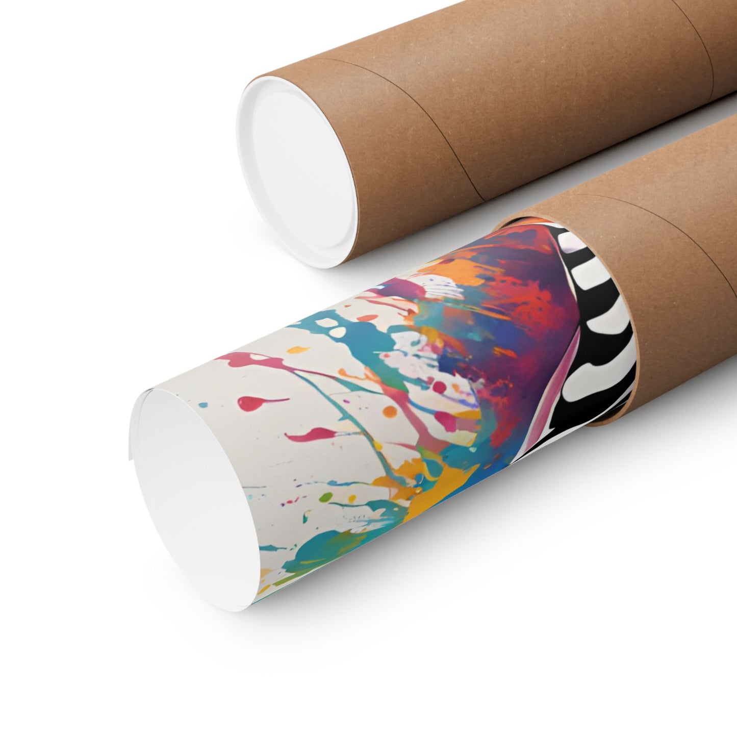 Multicolored Zebra 5 Matte Vertical Poster