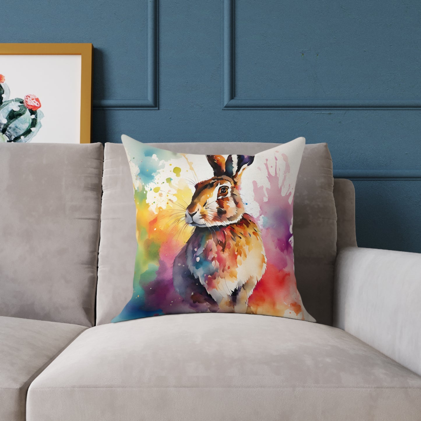 Hare 04 Poly Pillow - Natures Beauty Design