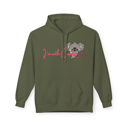 I’m With Cupid Unisex Valentines Hoodie