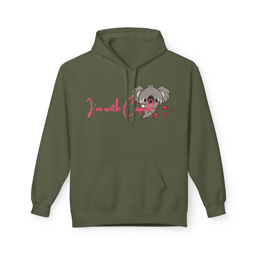 I’m With Cupid Unisex Valentines Hoodie