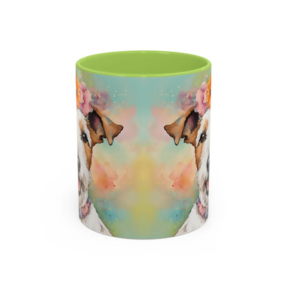 Fox Terrier 01 Accent Coffee Mug - Dog Lover Gift