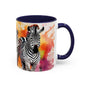 Multicoloured Zebra 1 Accent Mug 11oz