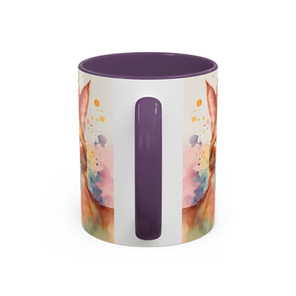 Floral Ginger Cat 02 Accent Coffee Mug - 11oz Perfect for Cat Lovers & Gifts
