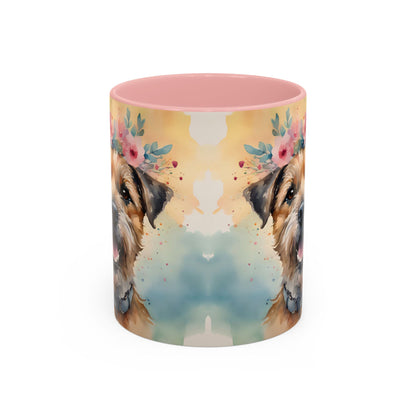 Border Terrier 01 Accent Coffee Mug - Dog Lover Gift