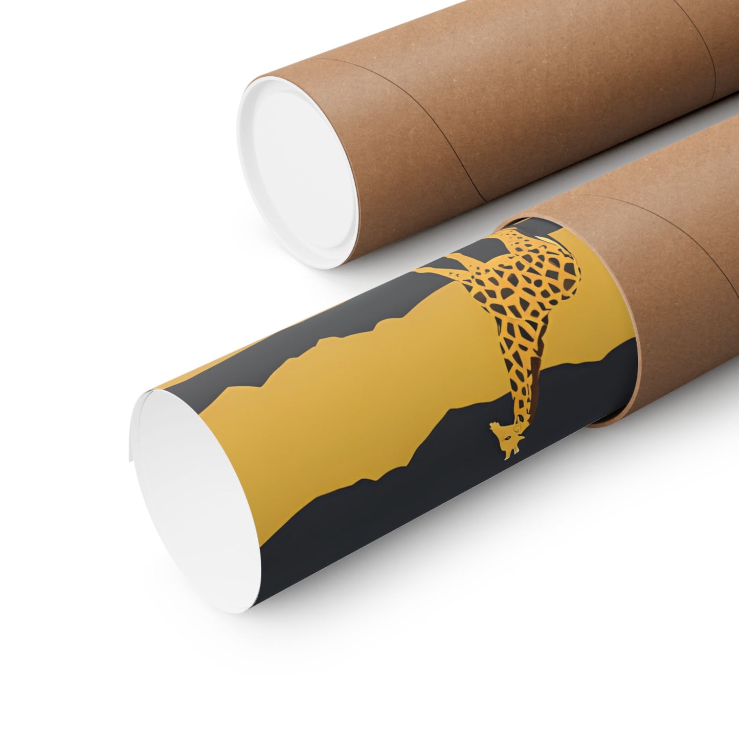 Lone Collection Giraffe 3 Matte Square Posters