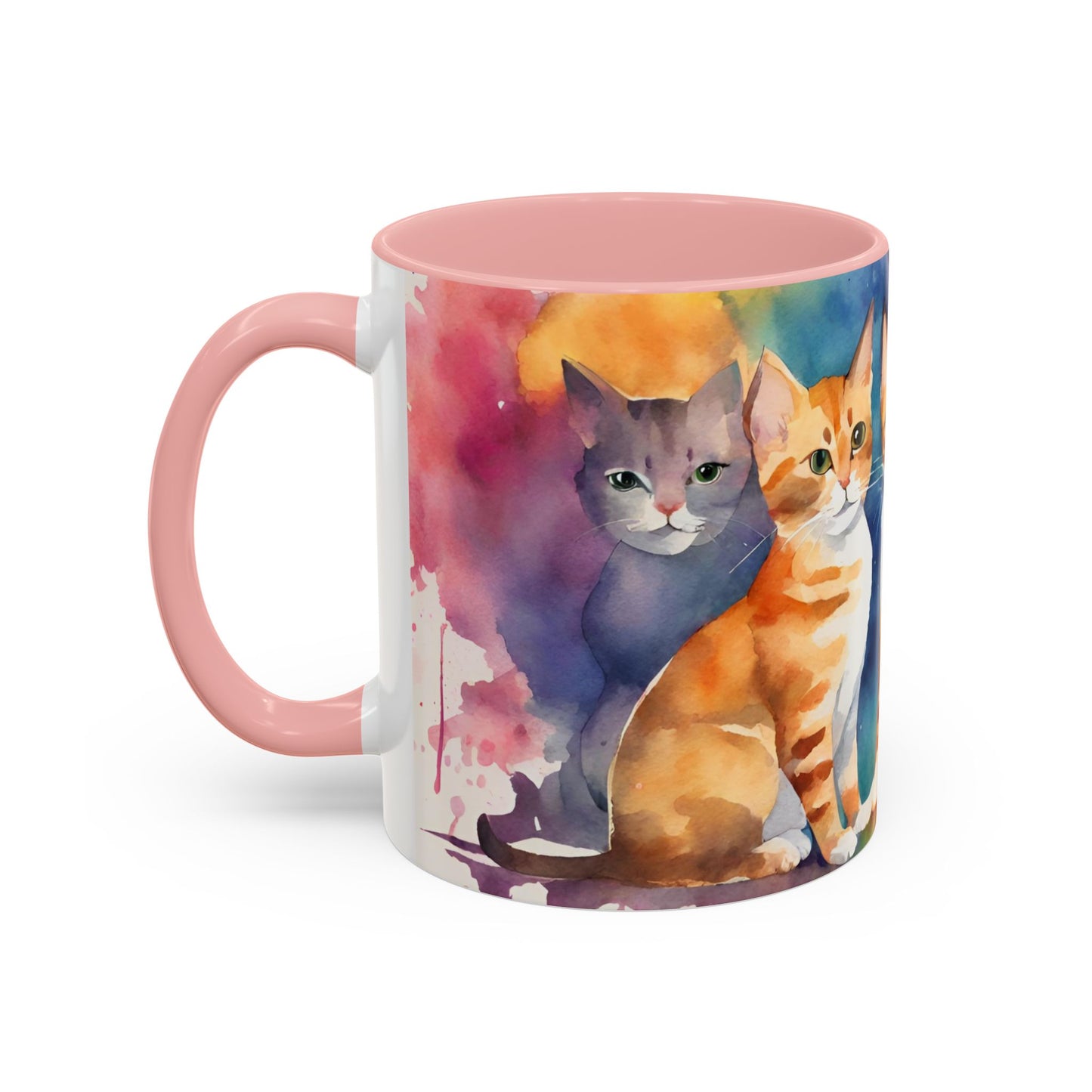 Kitties 3 Accent Coffee Mug, 11oz