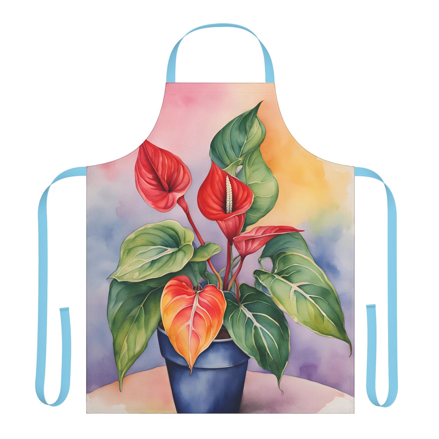 Multicolored Pot Plant 1 Adult Apron (AOP)