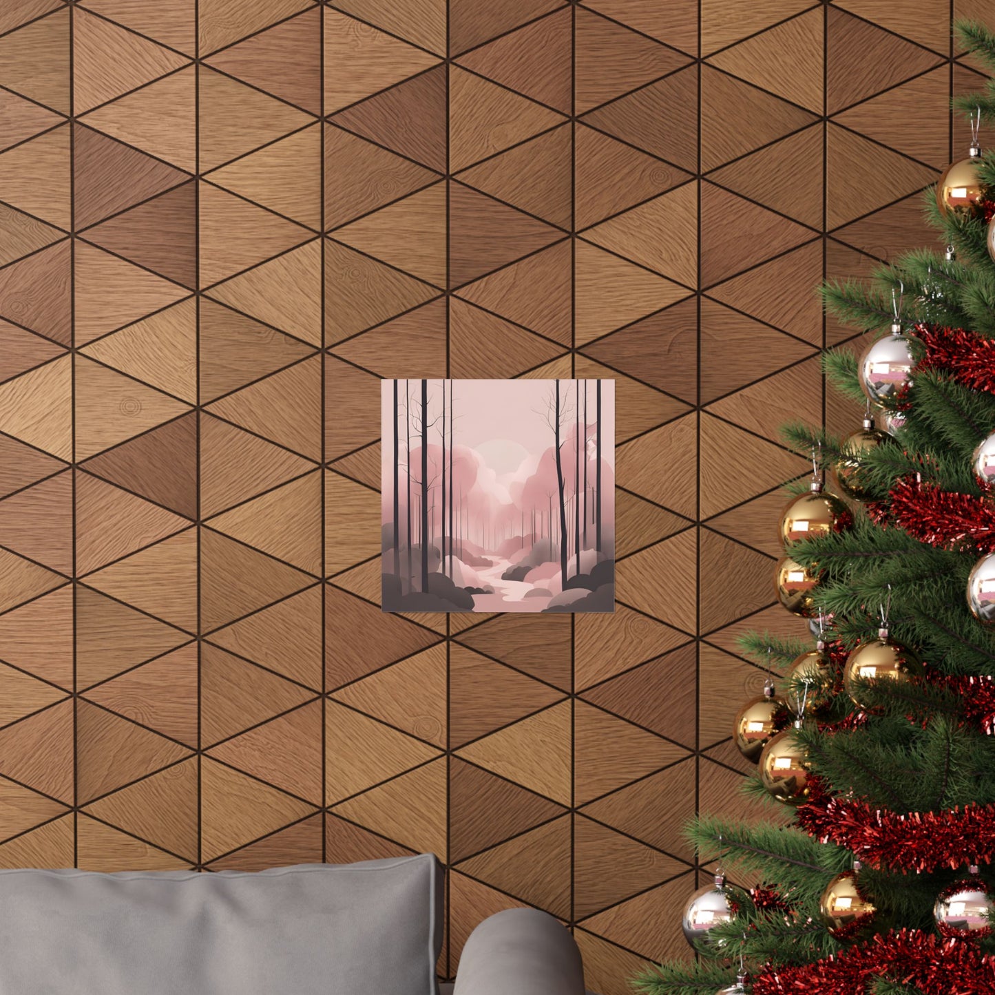 Lonely Forest Pink 14 Matte Square Posters