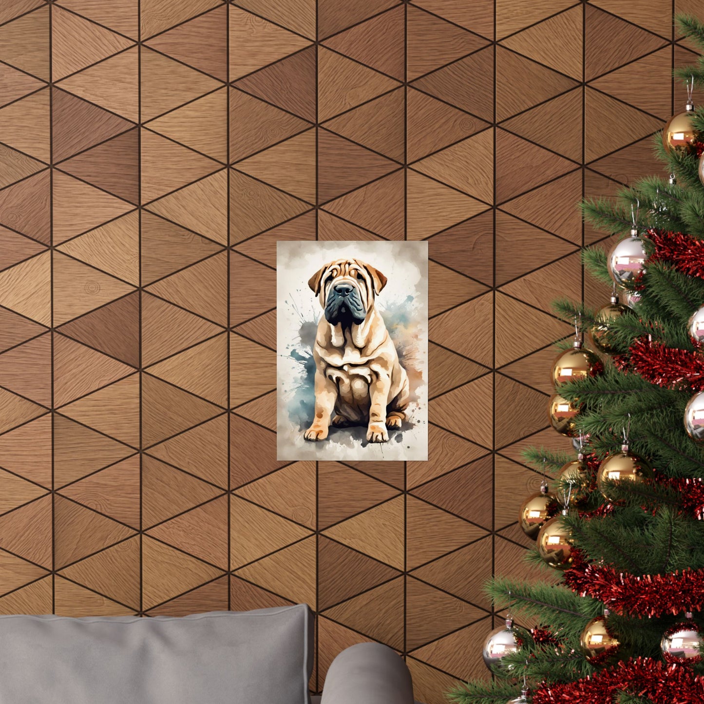 Dogs Shar Pei 02 Matte Vertical Poster