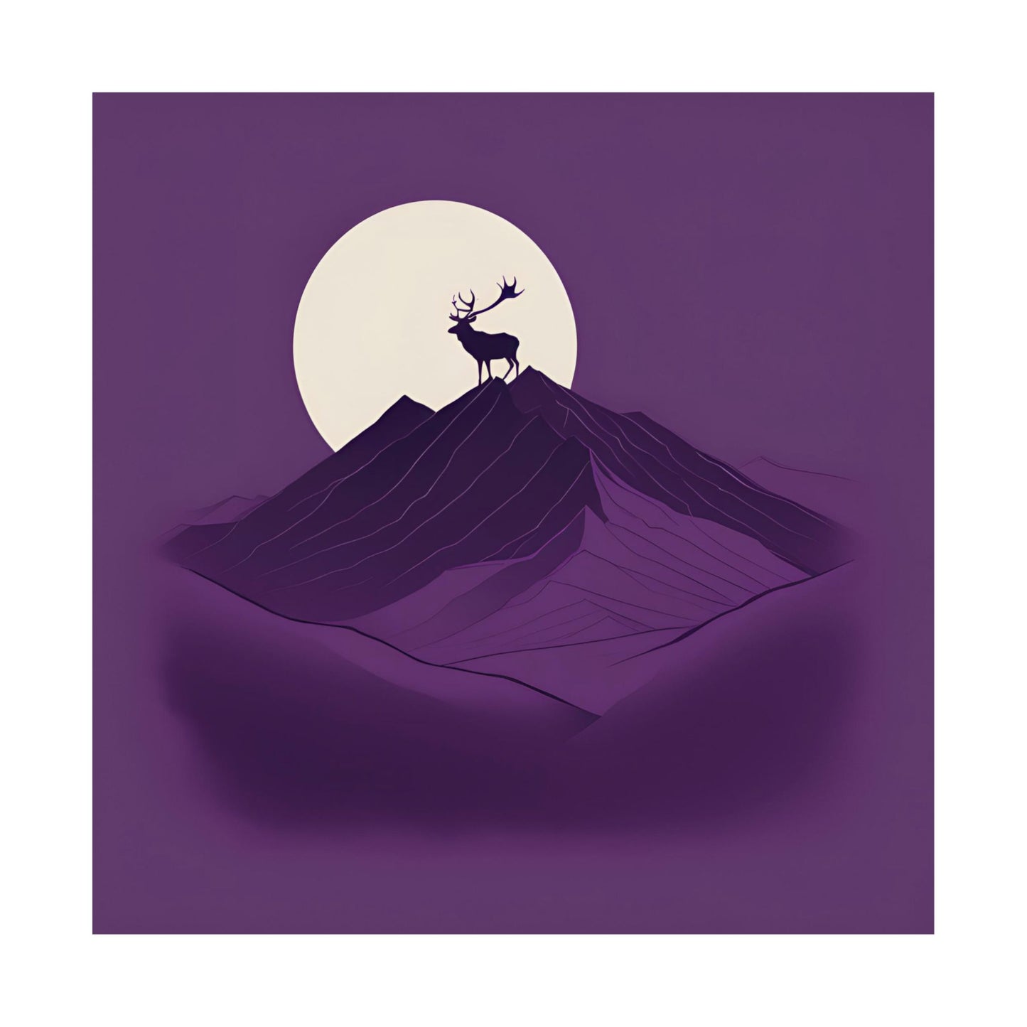 Lone Collection Stag 9 Matte Square Posters