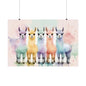 Nursery Llamas 4 Matte Horizontal Posters