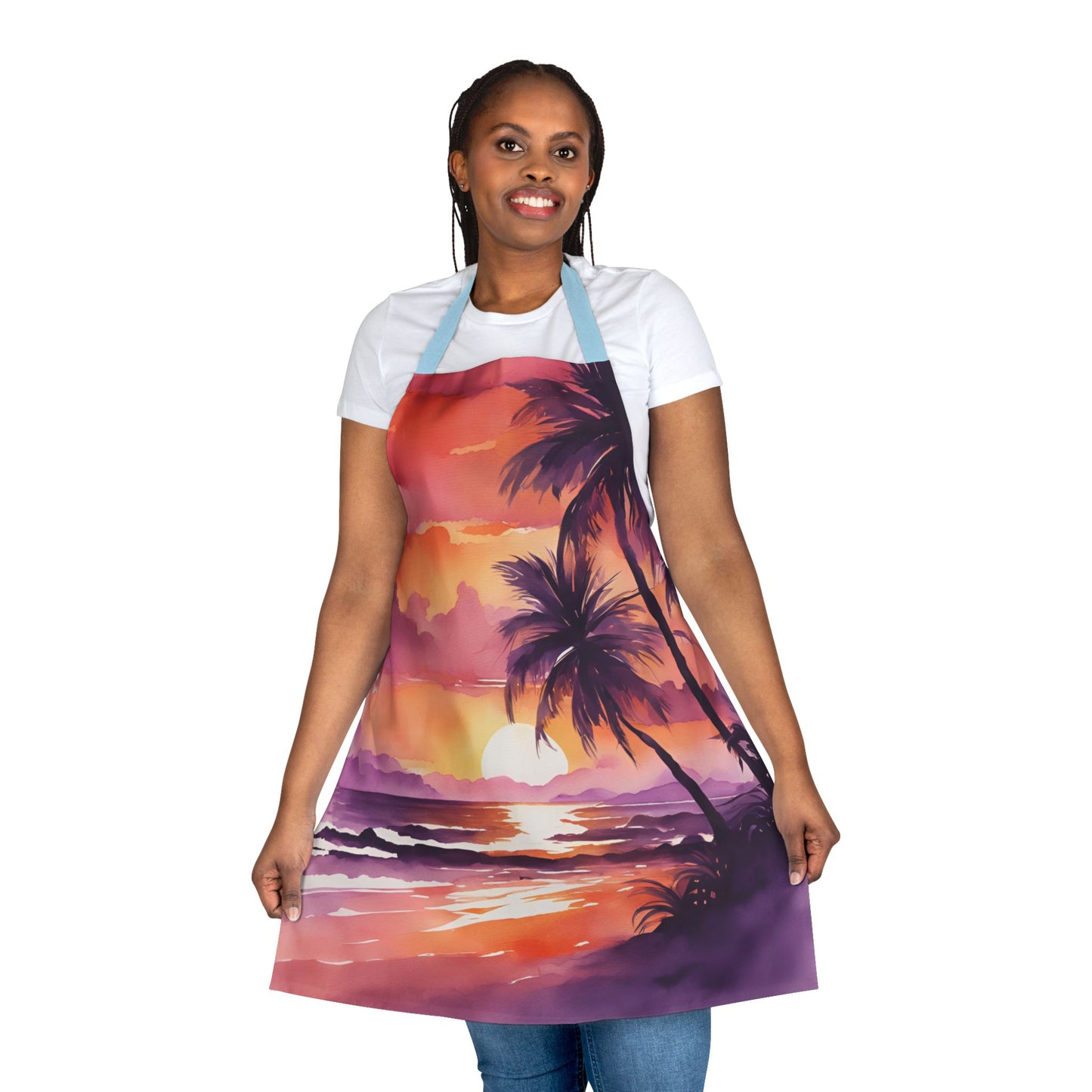 Tropical Sunset 03 Apron 5-Color Straps