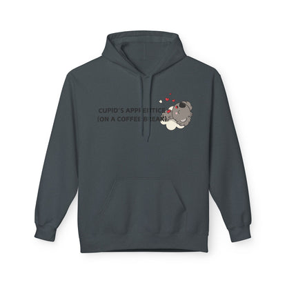 Cupid’s Apprentice (On A Coffee Break) Mens Valentines Hoodie