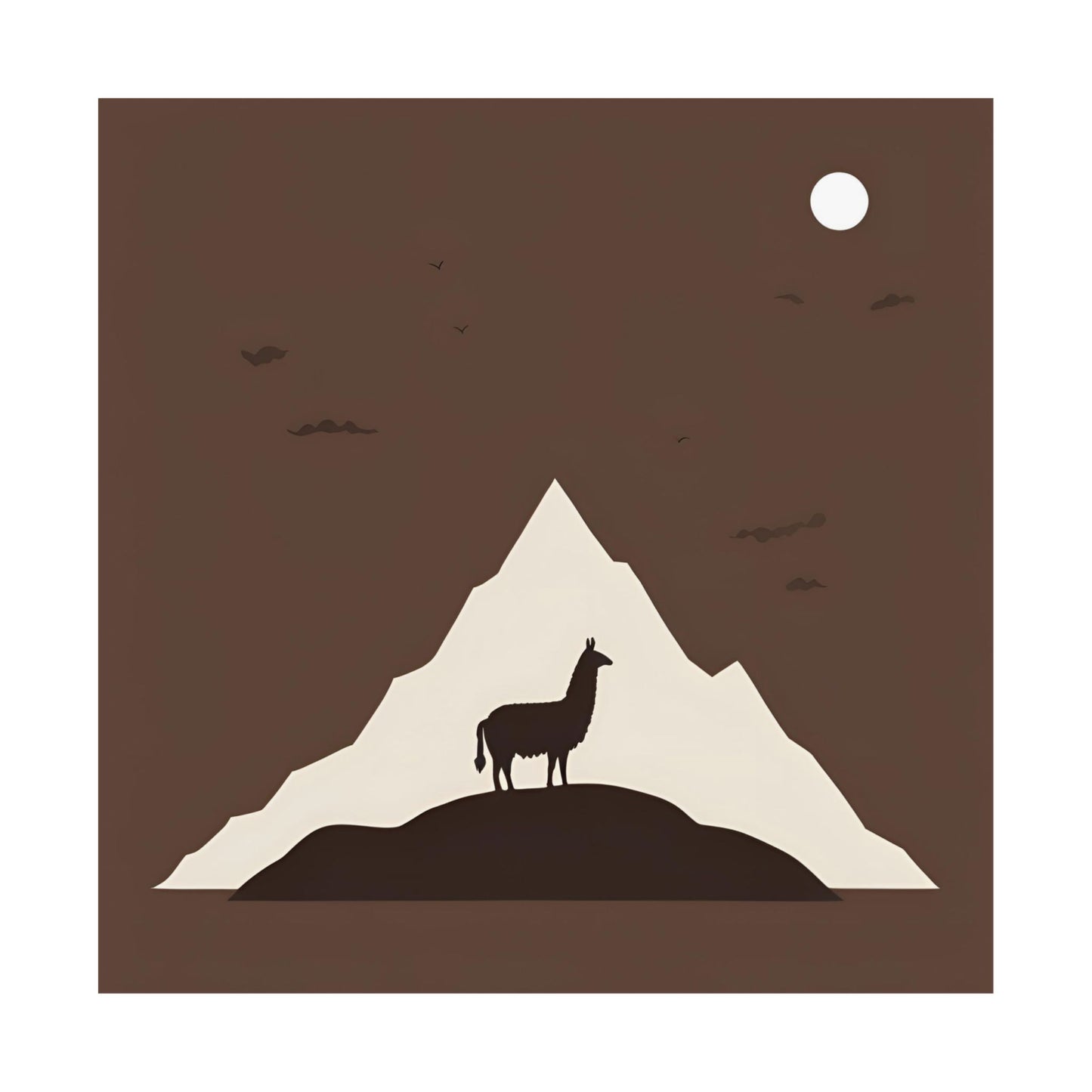 Lone Collection Llama 1 Matte Square Posters