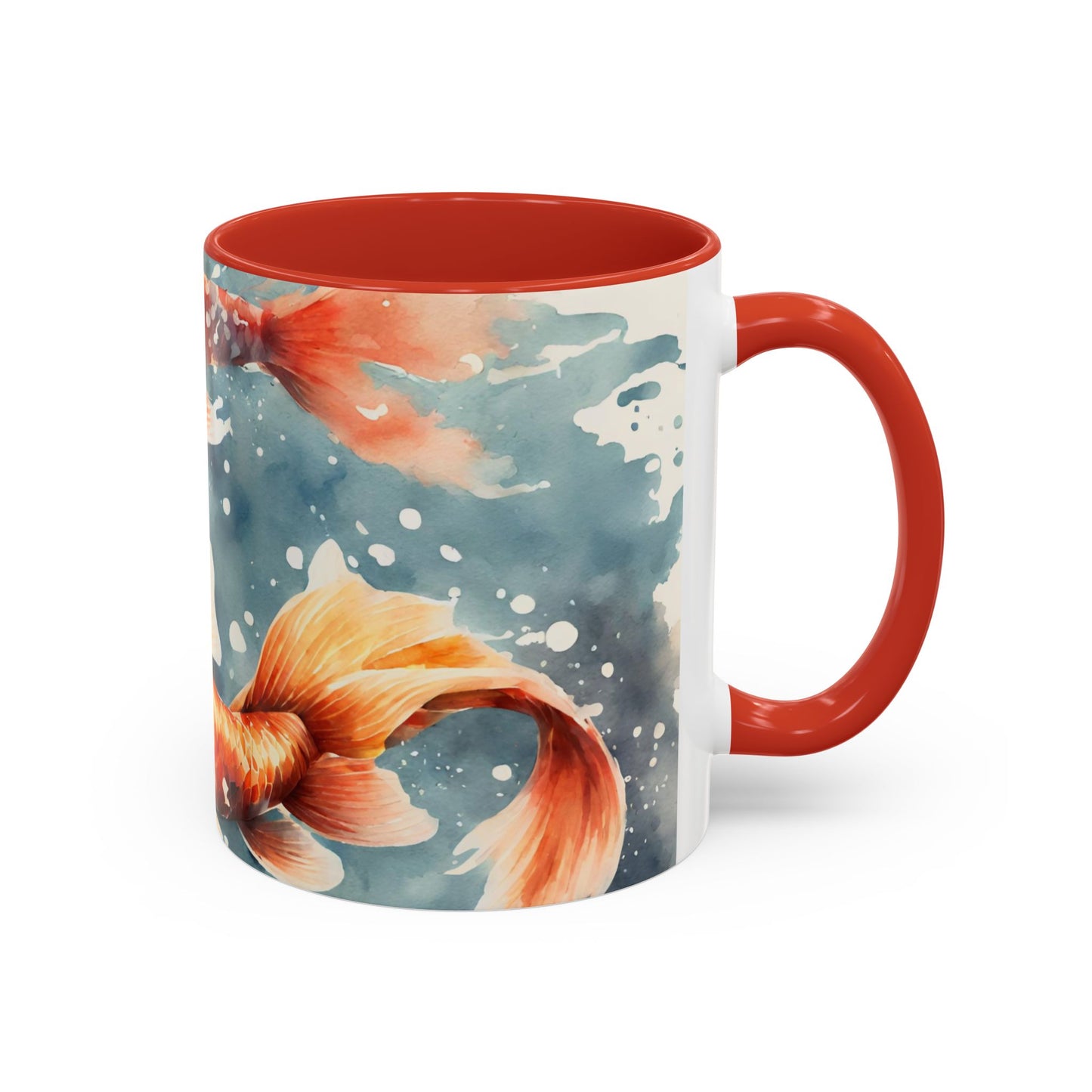 Koi Carp 02 Accent Coffee Mug (11oz)
