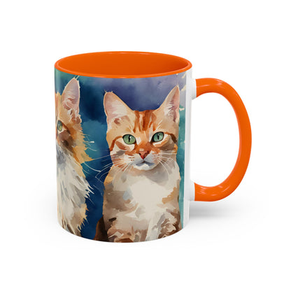 Multicoloured Kitties 8 Accent Mug 11oz
