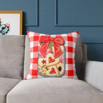 Valentine Cup Cookies Poly Pillow