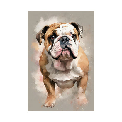 Dogs Bulldog 03 Matte Vertical Poster