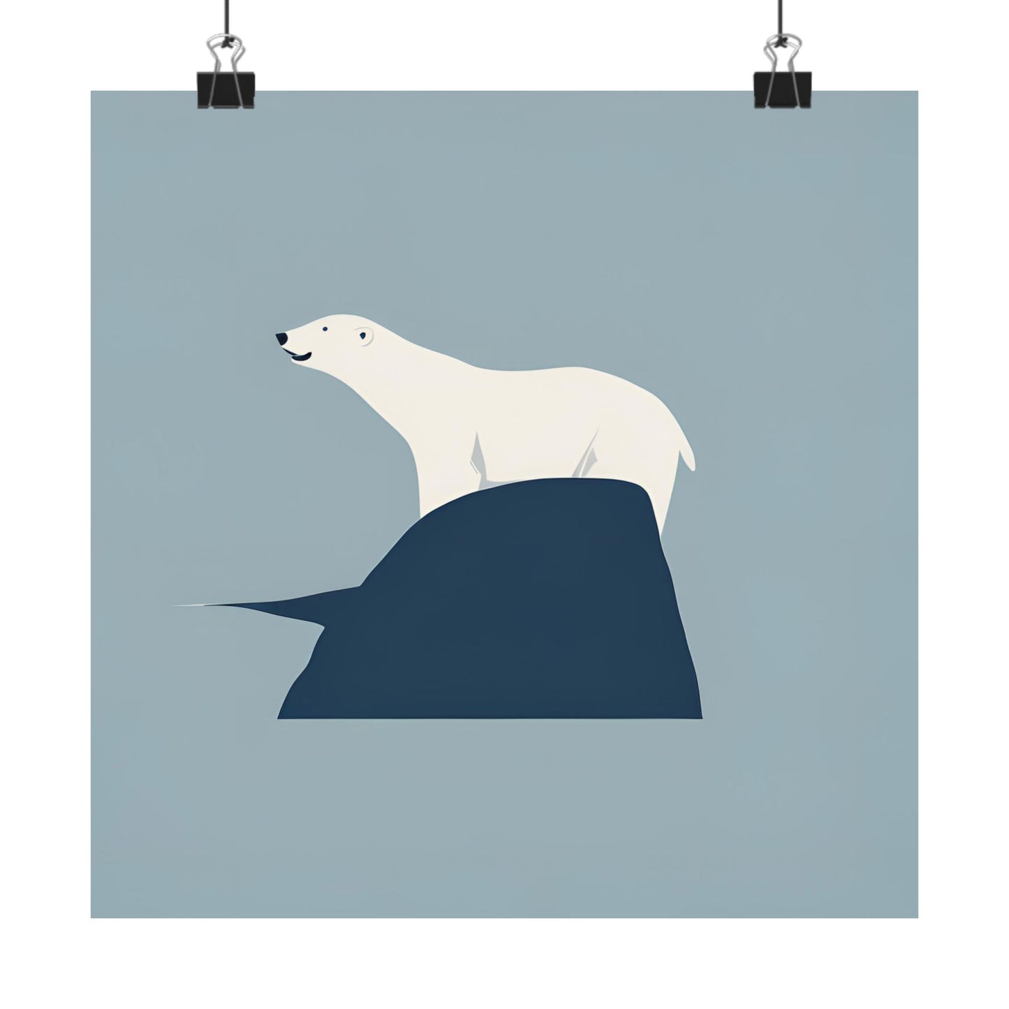Lone Collection Polar Bear 9 Matte Square Posters