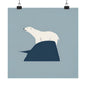 Lone Collection Polar Bear 9 Matte Square Posters