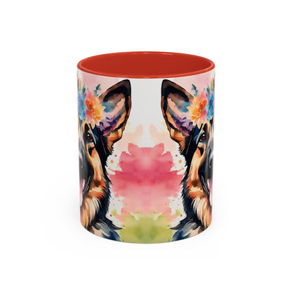 German Shepherd 03 Accent Coffee Mug - Dog Lover Gift