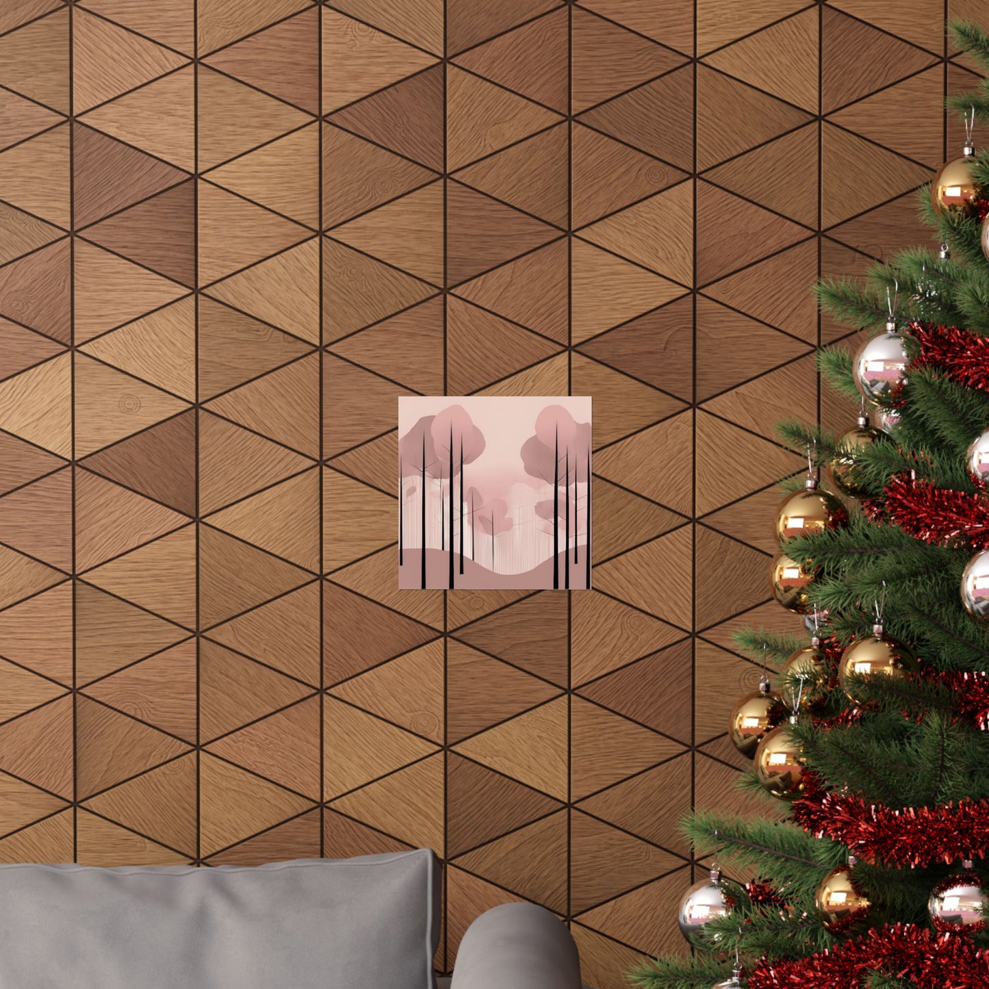 Lonely Forest Pink 18 Matte Square Posters