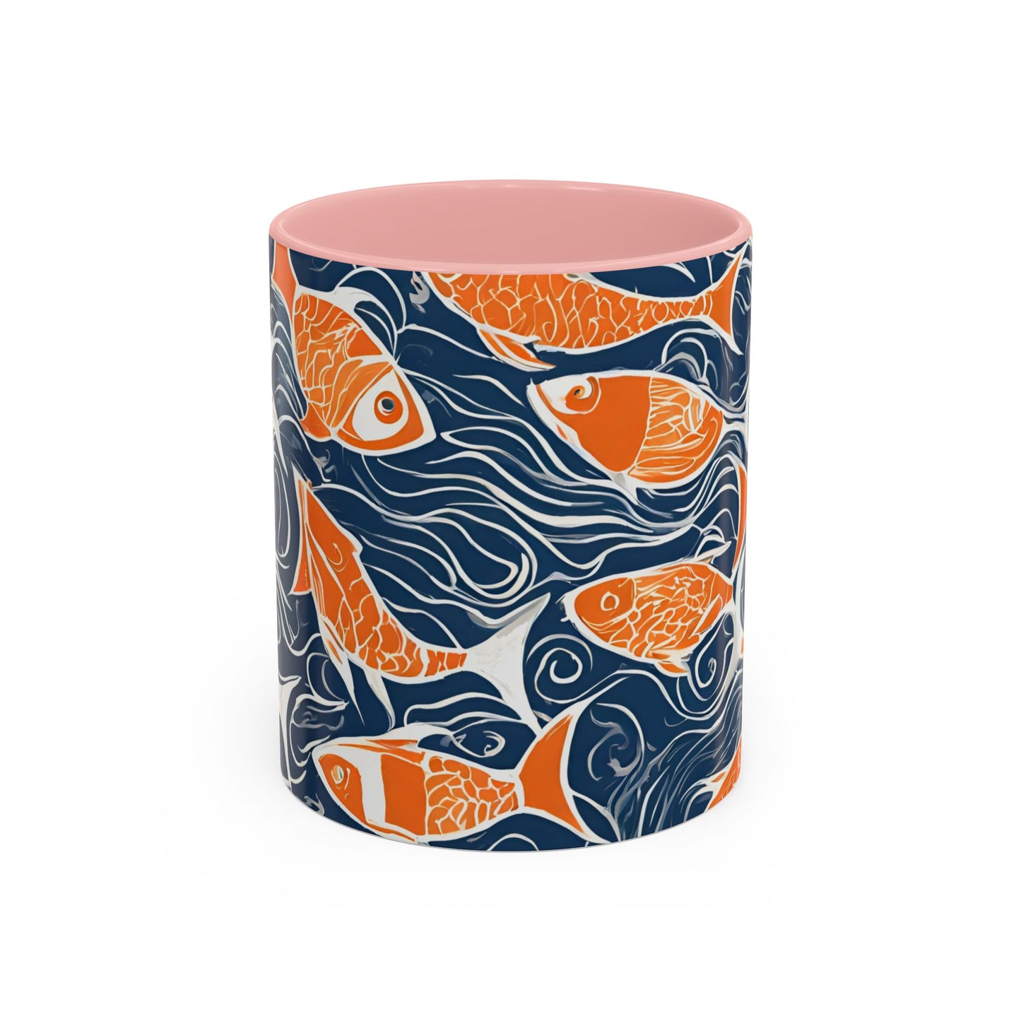 Orange Fish 02 Accent Coffee Mug (11oz)