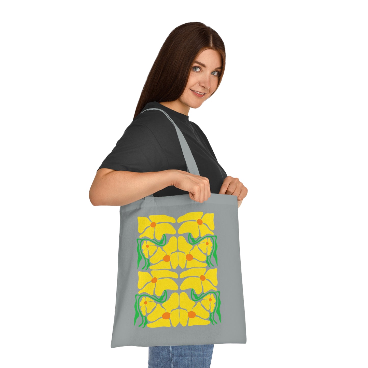 Abstract flowers 12 Cotton Tote