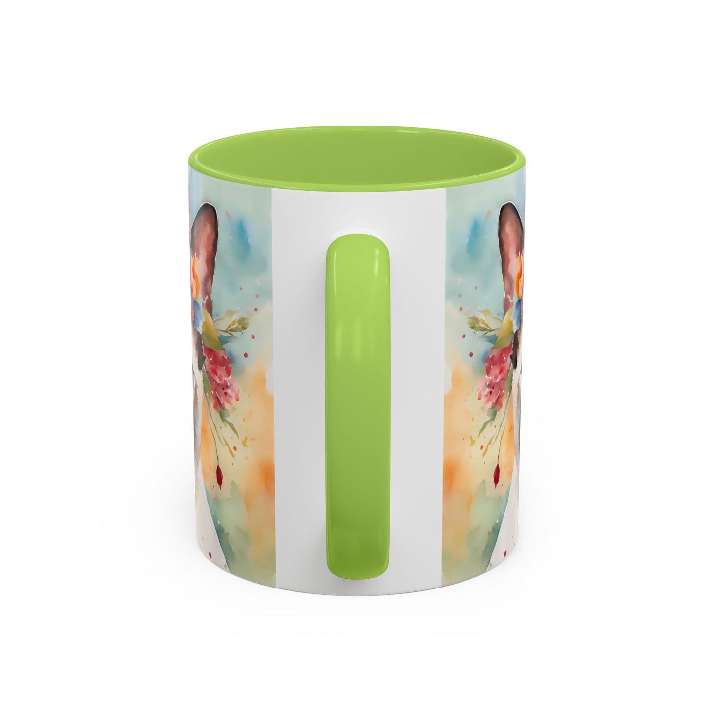 Floral Siamese Cat 03 Accent Coffee Mug - 11oz Perfect for Cat Lovers & Gifts