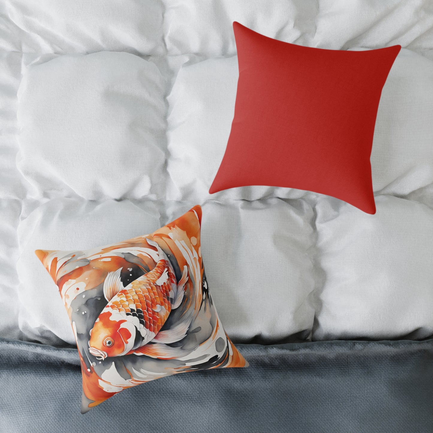 Koi Carp 02 Poly Pillow - Natures Beauty Design