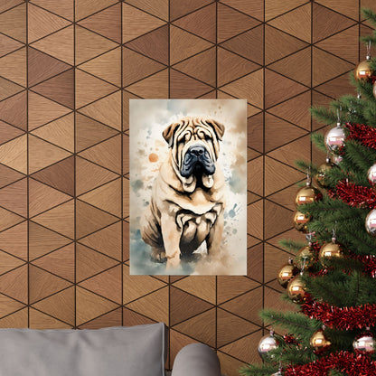 Dogs Shar Pei 03 Matte Vertical Poster