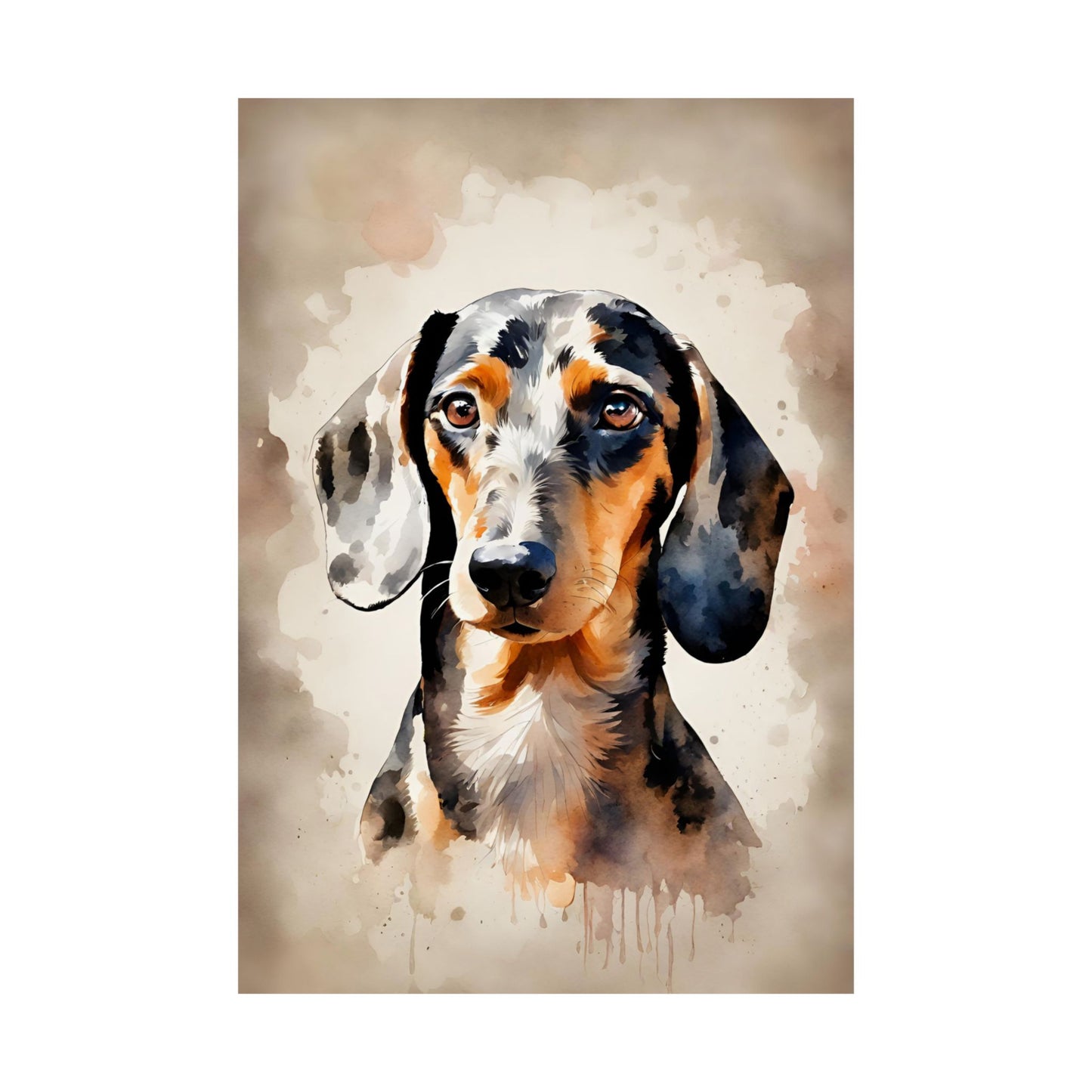 Dogs Dachshund 02 Matte Vertical Poster
