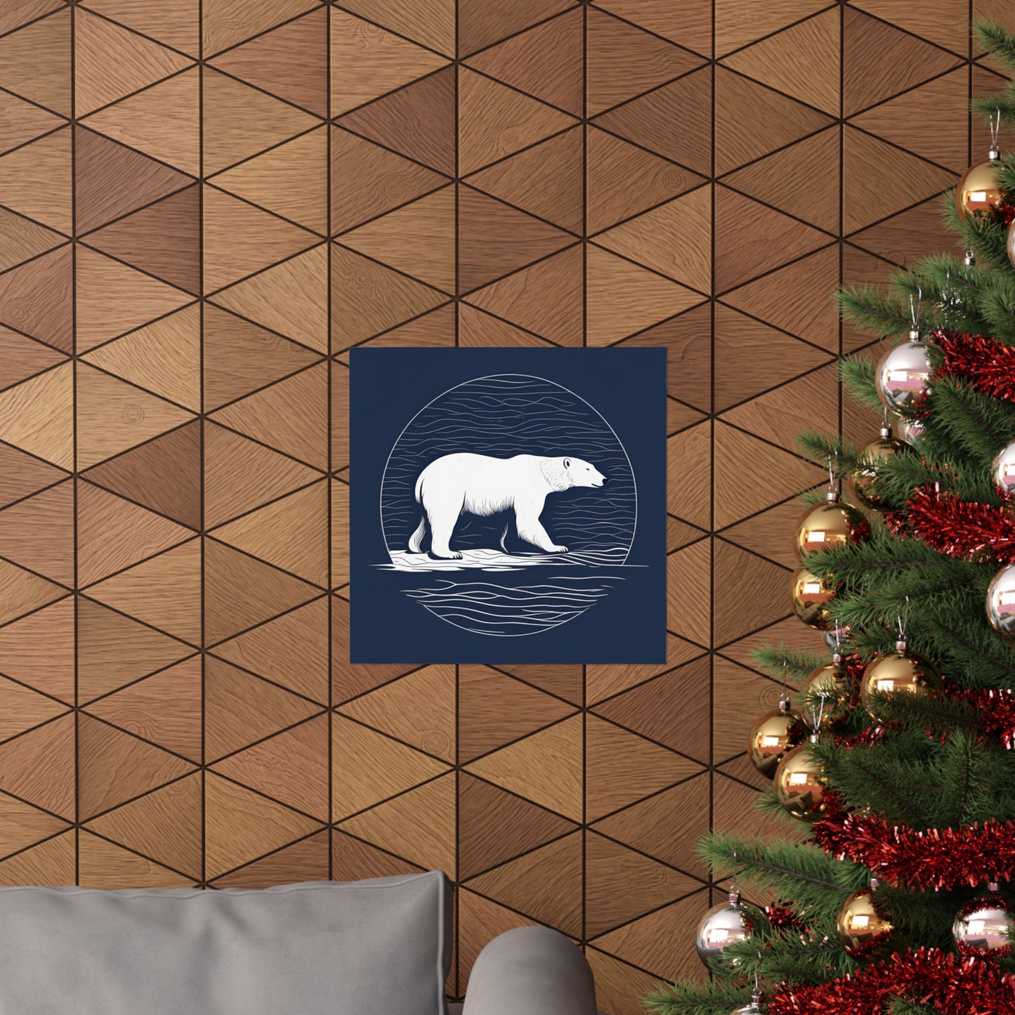Lone Collection Polar Bear 11 Matte Square Posters