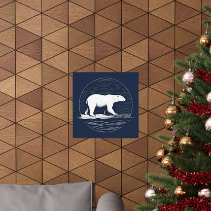 Lone Collection Polar Bear 11 Matte Square Posters