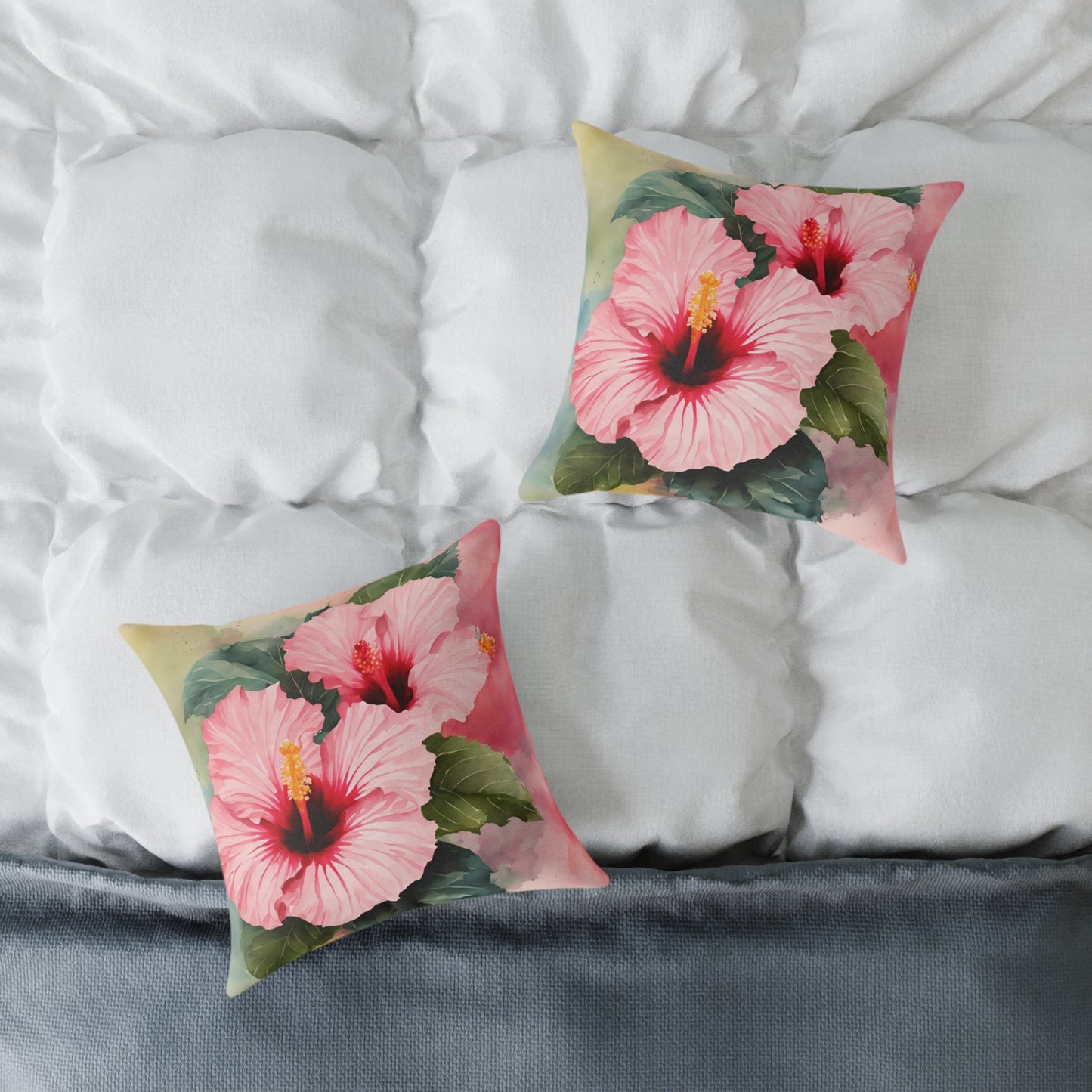 Hibiscus 03 Poly Pillow - Natures Beauty Design