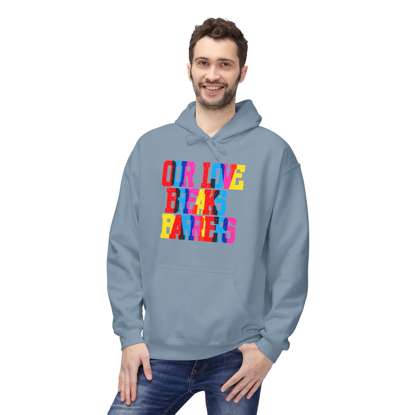 Our Live Breaks Barriers Unisex Valentines Hoodie