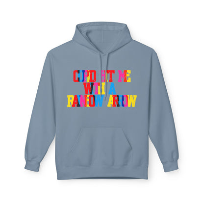 Cupid Hit Me With A Rainbow Arrow Unisex Valentines Hoodie